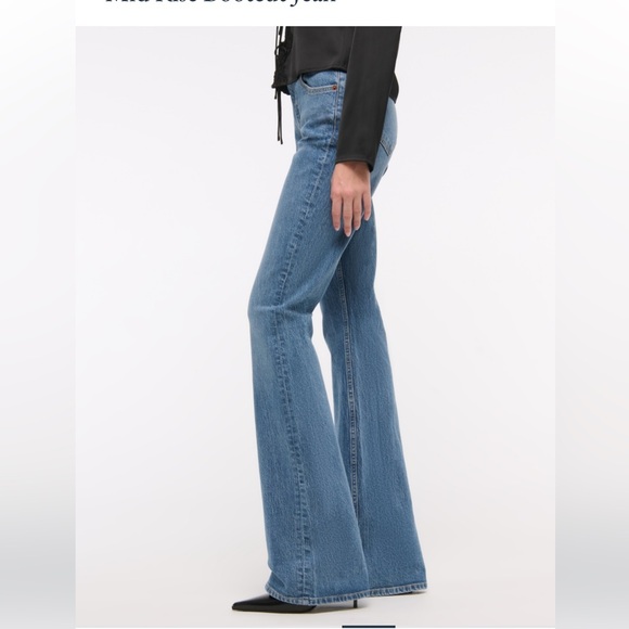 Abercrombie & Fitch Mid Rise Bootcut Jeans – Size 26 Short (Medium Wash) – NWT - Picture 4 of 8